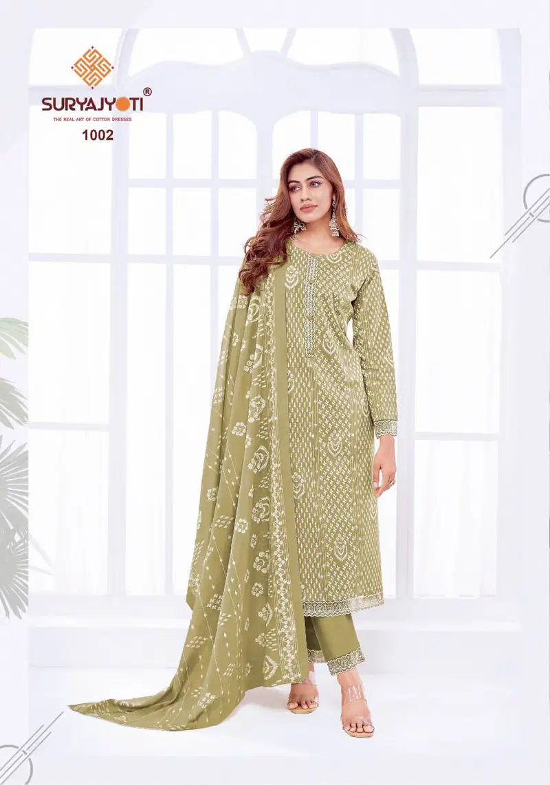 Kashvi Vol 01 By Suryajyoti Cotton Dress Material Bulk Orders In India